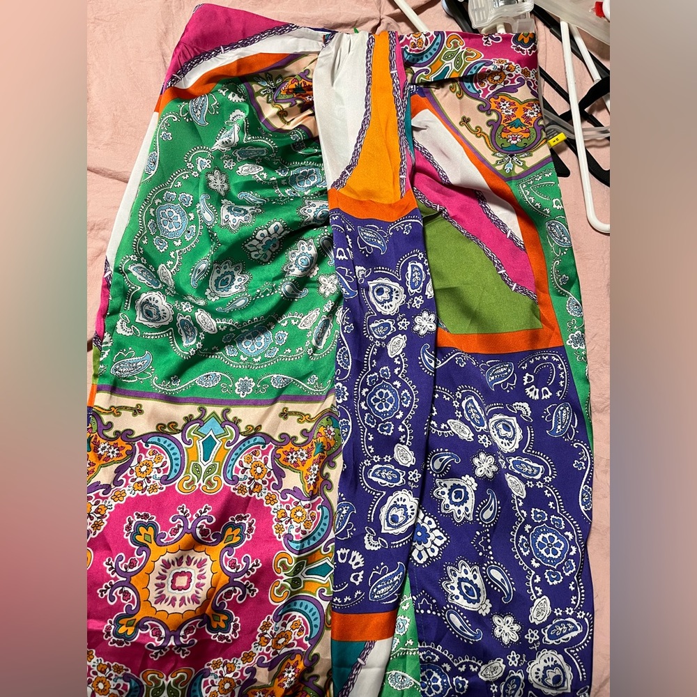 Colorful MIDI Micas Skirt size SM
